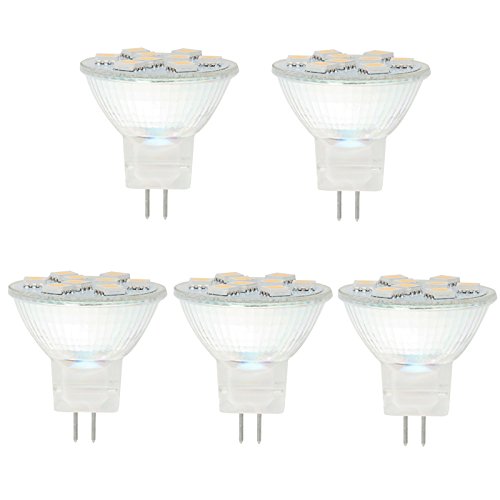 12V AC/DC, MR11 GU4 LED Bulb, 1.8 Watts, 20W Equivalent, 5-Pack